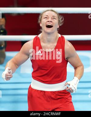 Foto del file datata 06/08/21 di Lauren Price che è stato reso membro dell'Ordine dell'Impero britannico (MBE) per i servizi di boxe nella lista degli onori di Capodanno. Data di emissione: Venerdì 31 dicembre 2021. Foto Stock