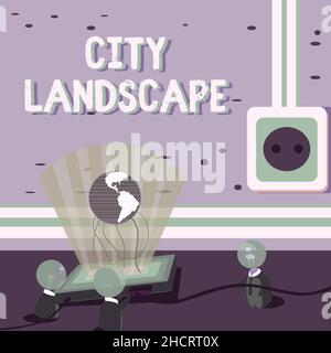 Ispirazione che mostra segno City Landscape, parola per la fotografia degli aspetti fisici di una città o area urbana -42298 Foto Stock