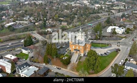 Auburn California vista del centro e del tribunale storico. Foto Stock