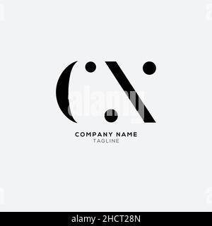 Creative Modern CX Letter Business Logo Design Alphabet icona Vector Symbol. Modello creativo ed elegante con logo CX. Illustrazione Vettoriale