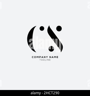 Creative Modern CS Letter Business Logo Design Alphabet icona Vector Symbol. Elegante e creativo modello con logo CS. Illustrazione Vettoriale