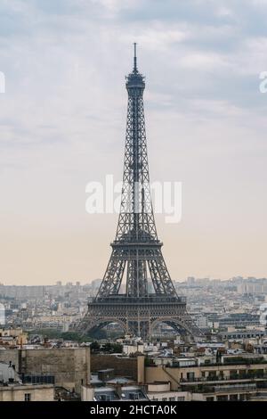 Parigi Torre Eiffel al tramonto Foto Stock