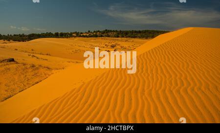 Dune di sabbia rosse, Mui NE, Vietnam. Foto Stock