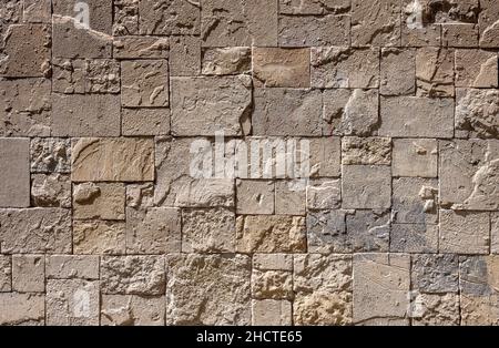 Sfondo da un vecchio muro di arenaria Foto Stock