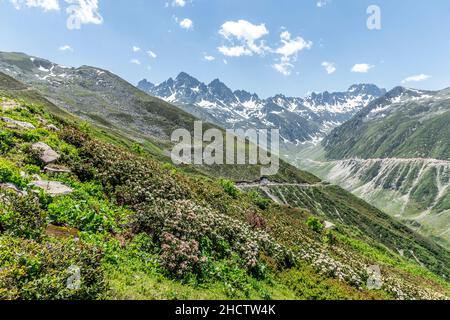 Case in pietra nei monti Altiparmak, Turchia Foto Stock