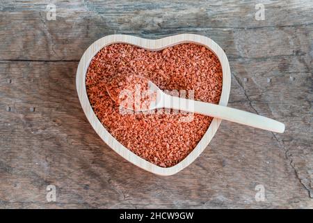 La polvere fermentata di Tarhana è la tradizionale farina secca per zuppa con yogurt, pomodoro e verdure, nota come tarhana in turco, tacchino. Tradizionale Tu Foto Stock