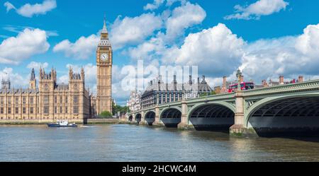 Il Palazzo di Westminster e il Big ben a Londra - Inghilterra Foto Stock