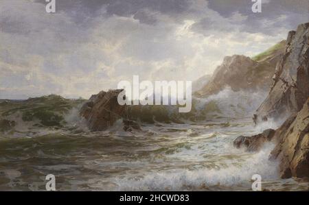 Breaking Waves di William Trost Richards, 1898. Foto Stock