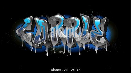 Un cool autentico Wildstyle Graffiti Name Design - Carrie Illustrazione Vettoriale