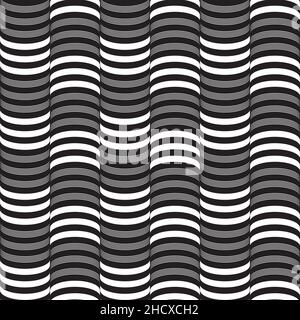 Sfondo decorativo senza cuciture art deco wave pattern texture Illustrazione Vettoriale