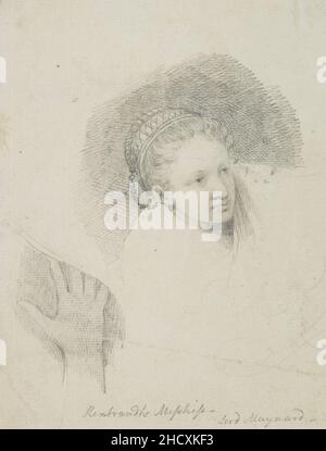 La Mistress di Rembrandt, Richard Cooper II, c.. 1780, matita su carta, 22,4 x 16,9 cm, National Galleries Scotland. Foto Stock