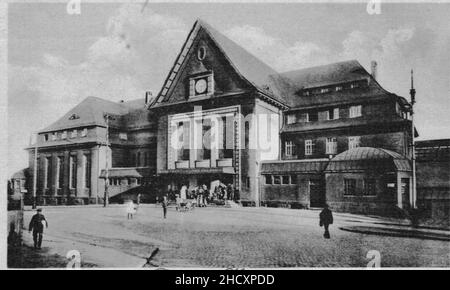 Remscheid Hauptbahnhof um 1925. Foto Stock