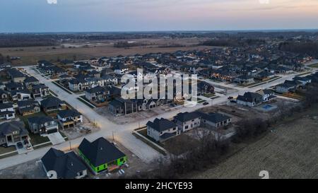 Aprile 2021, New Subdivsion in costruzione a Londra Ontario Canada. Luke Durda/Alamy Foto Stock