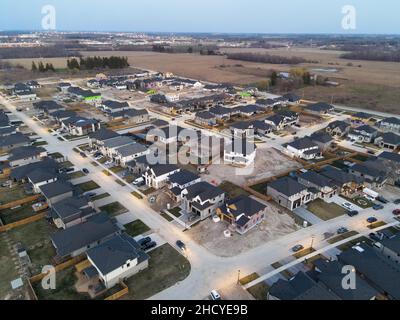 Aprile 2021, New Subdivsion in costruzione a Londra Ontario Canada. Luke Durda/Alamy Foto Stock