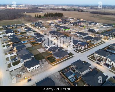 Aprile 2021, New Subdivsion in costruzione a Londra Ontario Canada. Luke Durda/Alamy Foto Stock