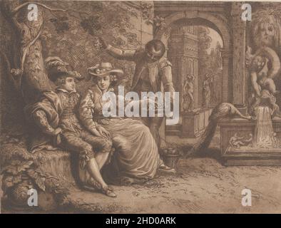 Richard e Maria Cosway, e Ottobah Cugoano 1784 (tagliato). Foto Stock