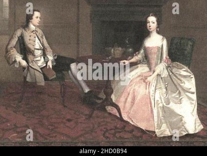 Richard Bull & Wife (1747). Foto Stock