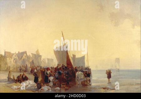 Richard Parkes Bonington - mercato del pesce Foto Stock