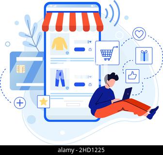 Acquista in negozio internet, leggi recensioni e acquisti Illustrazione Vettoriale