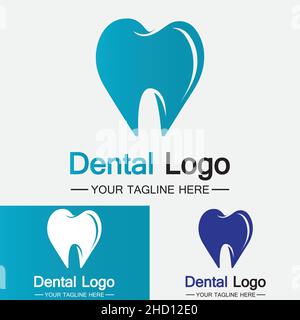 Dental Logo Design Vector template.Creative Dentist Logo. Logo Dental Clinic Vector. Illustrazione Vettoriale
