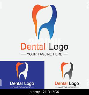 Dental Logo Design Vector template.Creative Dentist Logo. Logo Dental Clinic Vector. Illustrazione Vettoriale