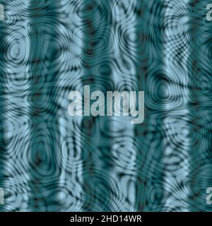 Retro Psychedelic Hypnotic Trippy Acid Swirls senza cuciture motivo Turquoise strisce Foto Stock