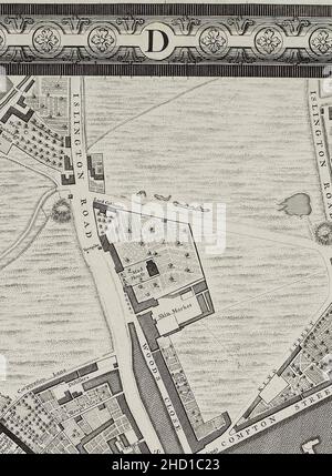 Rocque Mappa di Londra 1746 011. Foto Stock