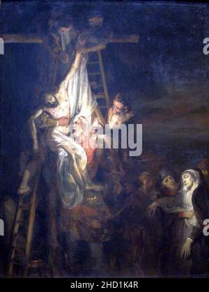 La discesa dalla Croce-1650 1652-Rembrandt van Rijn e Constantijn van Renesse. Foto Stock