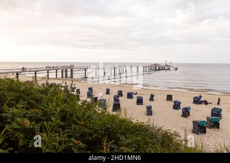 Il nuovo e meraviglioso molo di Koserow sull'isola di Usedom Foto Stock