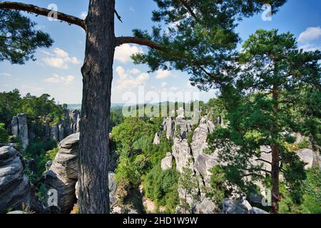 Prachovske Skaly in Bohemian Paradise Foto Stock