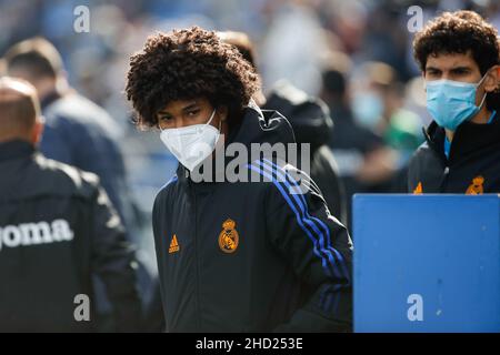 Madrid, Spagna. 02nd gennaio 2022. Durante la partita la Liga tra Getafe CF e Real Madrid al Coliseum Alfonso Perez Stadium di Madrid, Spagna. Credit: DAX Images/Alamy Live News Foto Stock