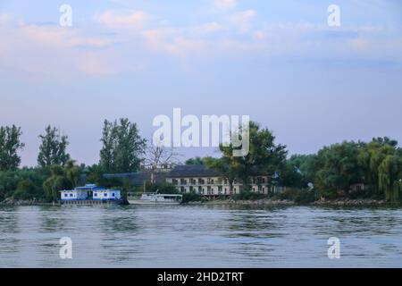 Una località turistica nel Delta del Danubio, il secondo delta fluviale più grande d'Europa Foto Stock