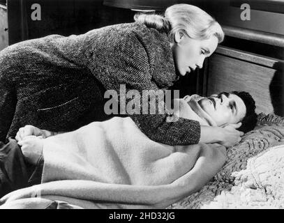 EVA Marie Saint, Don Murray, sul set del film, 'Un Hatful di pioggia', 20th Century-Fox, 1957 Foto Stock