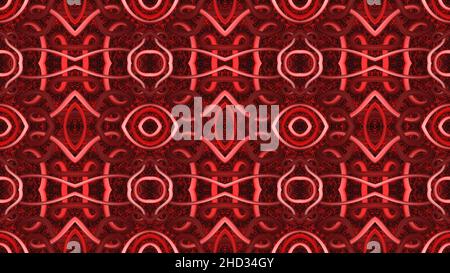 Sfondo rosso astratto. Motivi senza cuciture per carta da parati, striscioni, illustrazioni, tessuti e altri disegni. Risoluzione 8K. 3D. Foto Stock