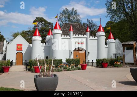 Storybook Gardens London Ontario Canada, maggio 14 2021. Ingresso ai giardini storybook. Luke Durda/Alamy Foto Stock