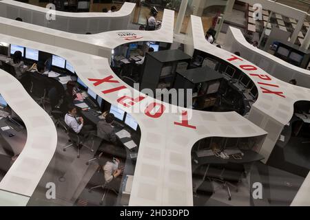 Il caratteristico piano commerciale della Borsa di Tokyo, Nihonbashi, Tokyo Foto Stock