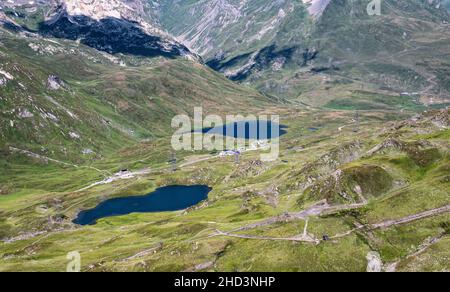 Una vista della Valle col du Petit-Saint-Bernard Foto Stock