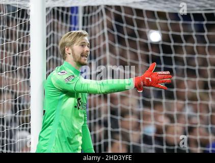 Londra, Inghilterra, 2nd gennaio 2022. Caoimhin Kelleher di Liverpool durante la partita della Premier League a Stamford Bridge, Londra. Il credito d'immagine dovrebbe leggere: David Klein / Sportimage Credit: Sportimage/Alamy Live News Foto Stock