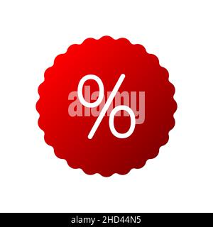 Icona del tag di offerta sconto. Icona percentuale. Icona dei tag di acquisto. Icona commerciale concettuale. Illustrazione vettoriale Illustrazione Vettoriale