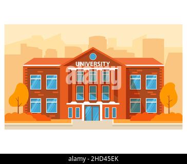 Centro di formazione dell'Accademia Scuola superiore dell'Università. Illustrazione Vettoriale