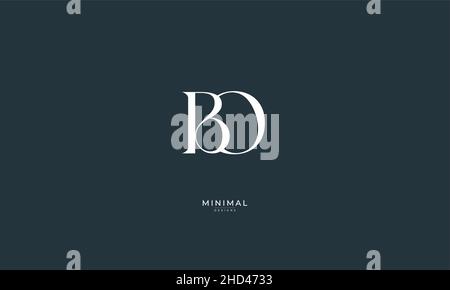 Icona lettera alfabetica logo BO Illustrazione Vettoriale