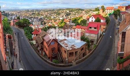 Vista su Tana, Madagascar Foto Stock