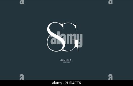 Icona lettera alfabetica logo SG Illustrazione Vettoriale