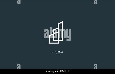 Un logo di icona di arte di linea di una casa moderna o casa / immobiliare business Illustrazione Vettoriale