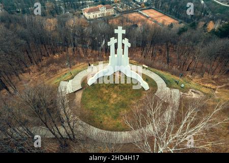 Tre croci collina, Vilnius. Foto Stock