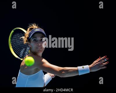 BERNARDA PERA (USA) in azione al Melbourne Summer Set Qualificando lunedì 2022 gennaio 2022, Melbourne Park Foto Stock