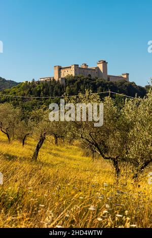 Spoleto, Italia. 06th ago 2019. Spoleto, Umbria, italia. Fortezza Albornoz Credit: Agenzia fotografica indipendente/Alamy Live News Foto Stock