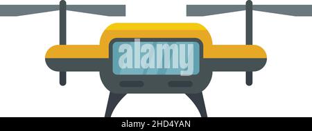 Consegna senza equipaggio taxi icona. Illustrazione piatta dell'icona vettore taxi senza equipaggio di consegna isolato su sfondo bianco Illustrazione Vettoriale