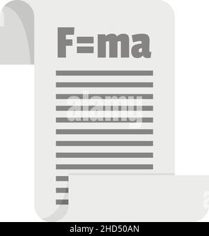 Icona forza Newton. Illustrazione piatta dell'icona del vettore di forza dei newton isolata su sfondo bianco Illustrazione Vettoriale