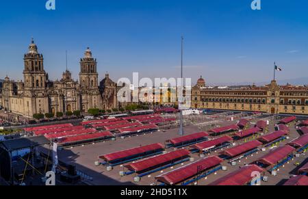 Splendida vista di Piazza della situzione nella città del Messico Foto Stock